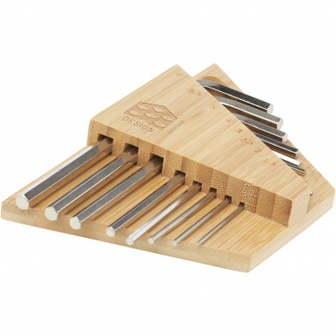 Logo trade promotional merchandise photo of: Allen bamboo hex key tool set