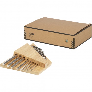 Logo trade advertising products picture of: Allen bamboo hex key tool set