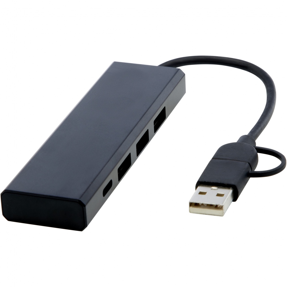 Logotrade promotional merchandise image of: Rise RCS recycled aluminium USB 2.0 hub