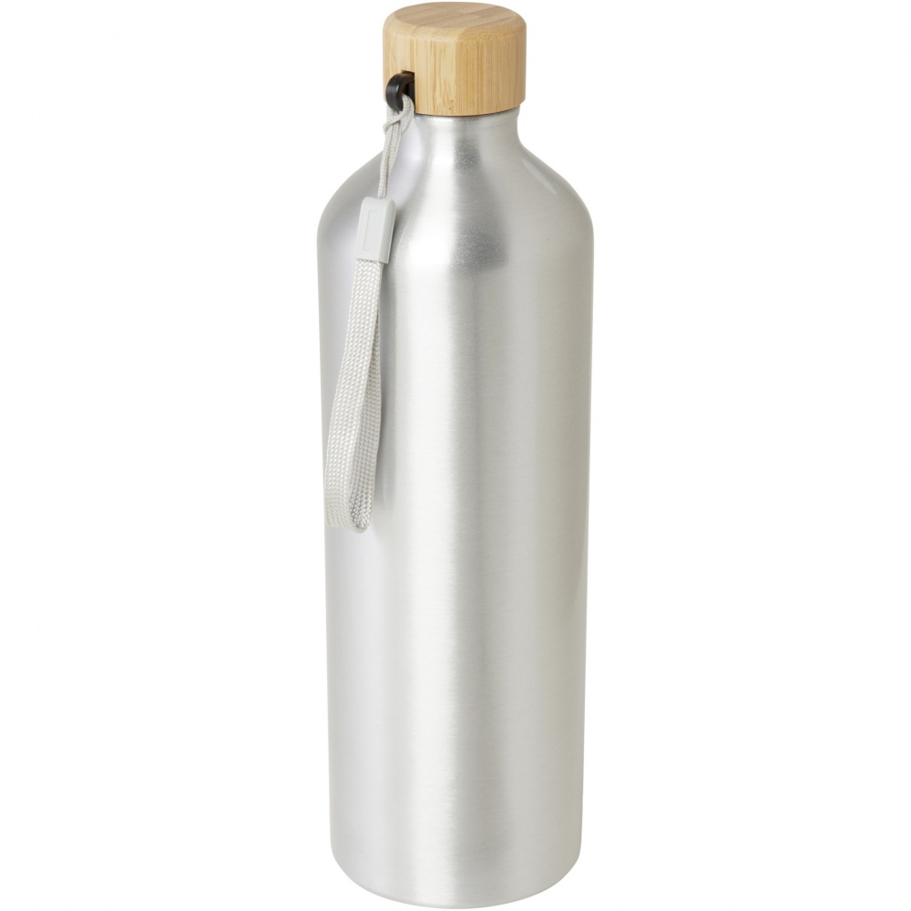 Logo trade promotional product photo of: Malpeza 1000 ml RCS certified recycled aluminium water bottle