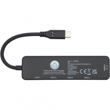 Logotrade advertising product picture of: Loop RCS recycled plastic multimedia adapter USB 2.0-3.0 with HDMI port
