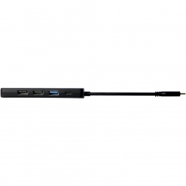 Logo trade promotional products image of: Loop RCS recycled plastic multimedia adapter USB 2.0-3.0 with HDMI port