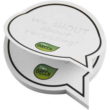 Logotrade business gift image of: Sticky-Mate® speech bubble-shaped recycled sticky notes