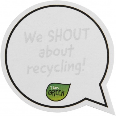 Logotrade promotional item image of: Sticky-Mate® speech bubble-shaped recycled sticky notes