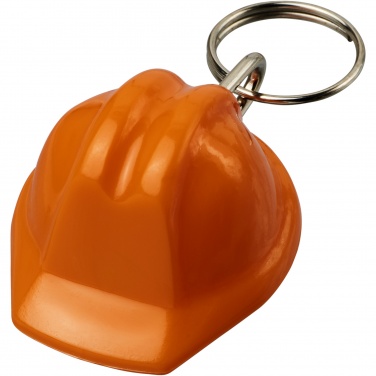 Logo trade business gifts image of: Kolt hard hat-shaped recycled keychain