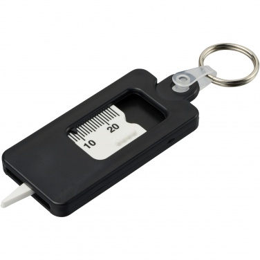Logo trade corporate gift photo of: Kym recycled tyre tread check keychain