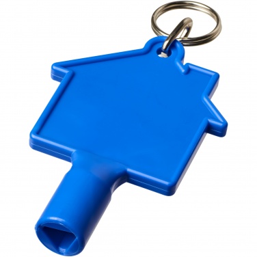 Logo trade promotional merchandise photo of: Maximilian house-shaped recycled utility key keychain