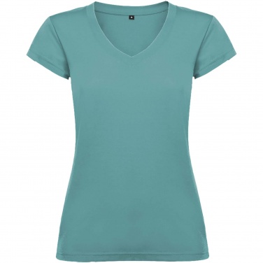 Logo trade promotional gift photo of: Victoria short sleeve women's v-neck t-shirt