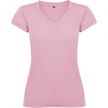 Logo trade promotional giveaway photo of: Victoria short sleeve women's v-neck t-shirt