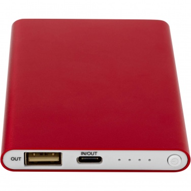 Logo trade promotional gift photo of: Pep 4000 mAh Type-C recycled aluminium power bank 