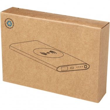 Logo trade promotional products image of: Juice 4000 mAh Type-C recycled aluminium wireless power bank 