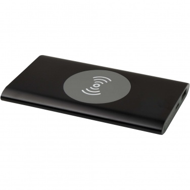 Logo trade promotional merchandise picture of: Juice 4000 mAh Type-C recycled aluminium wireless power bank 