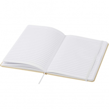 Logo trade promotional merchandise picture of: Nelida A5 recycled cardboard hard cover notebook