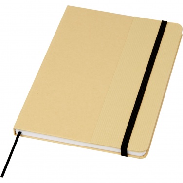 Logo trade promotional item photo of: Nelida A5 recycled cardboard hard cover notebook