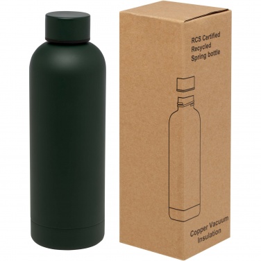 Logotrade promotional giveaway image of: Spring 500 ml RCS certified recycled stainless steel copper vacuum insulated bottle