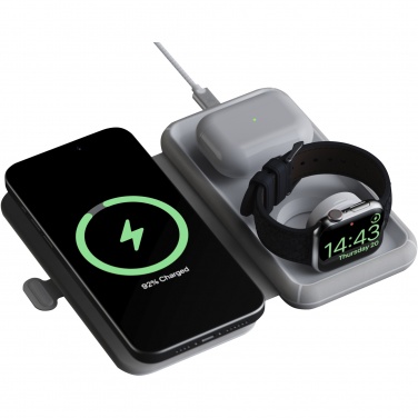 Logo trade advertising products image of: Xtorm XWF31 15W foldable 3-in-1 wireless travel charger