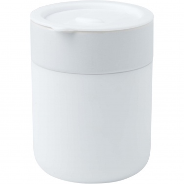 Logotrade advertising product picture of: Java 330 ml ceramic tumbler with silicone wrap and plastic lid