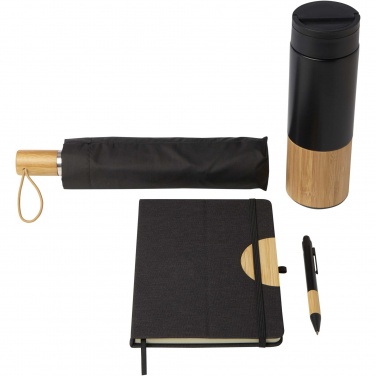 Logo trade promotional giveaways picture of: Carmen A5 hard cover notebook and ballpoint pen gift set