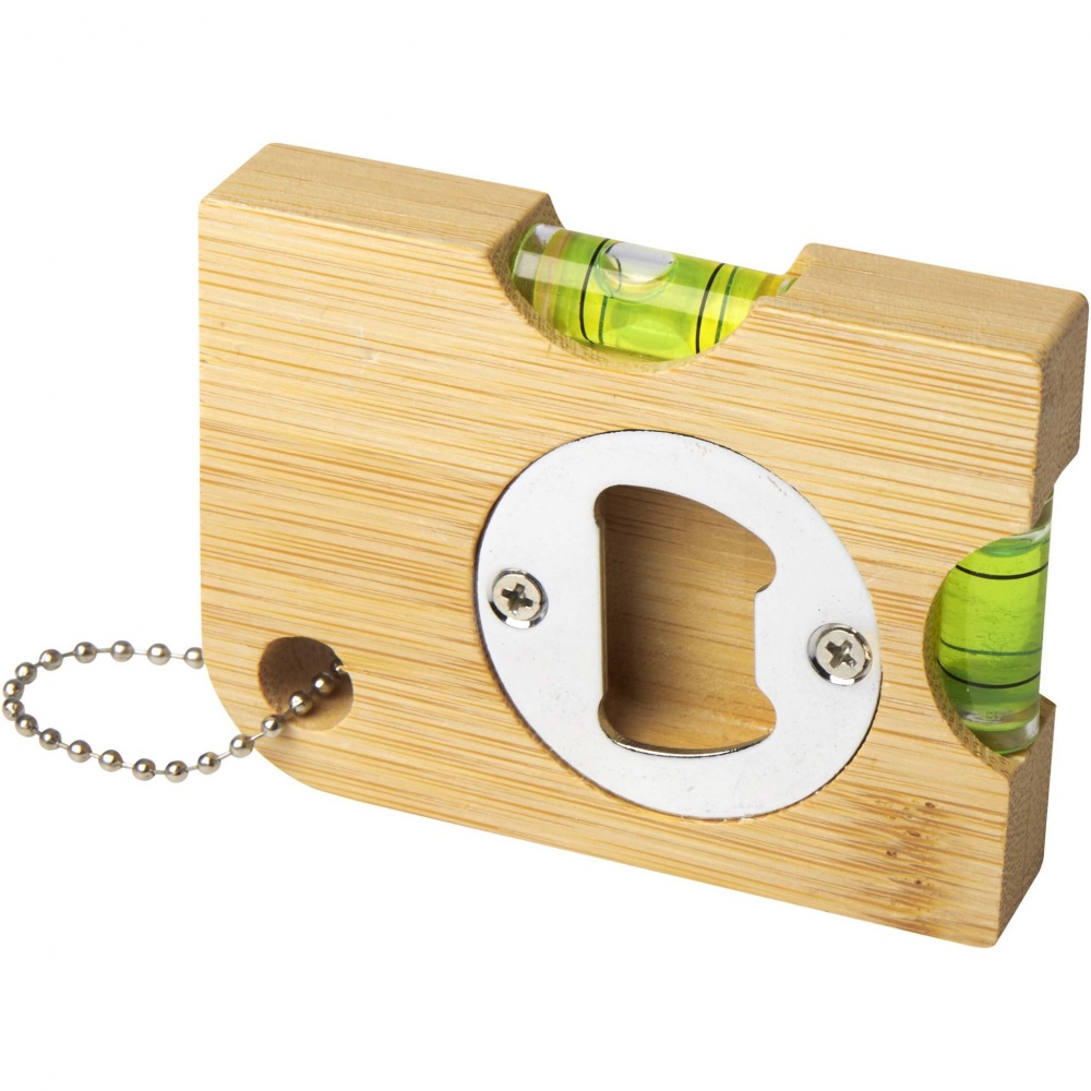 Logotrade promotional item picture of: Levo bamboo bottle opener with level 