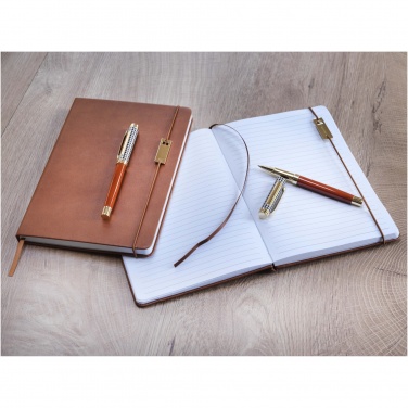 Logo trade promotional merchandise picture of: Legato A5 notebook and rollerball pen set 