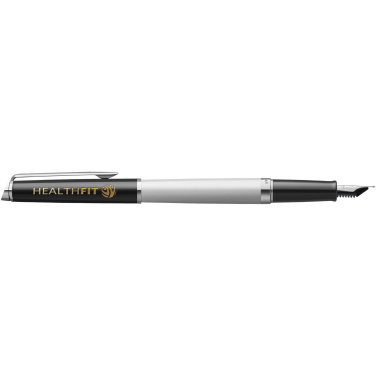 Logotrade promotional product picture of: Hemisphere colour blocking fountain pen with palladium trim