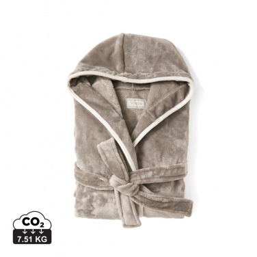 Logo trade promotional giveaways picture of: VINGA Louis luxury plush GRS RPET robe size S-M