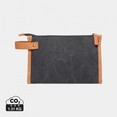 Logotrade corporate gift picture of: VINGA Bosler GRS recycled canvas toiletry bag