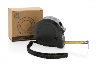 Logotrade promotional giveaway image of: RCS recycled plastic 5M/19 mm tape with stop button