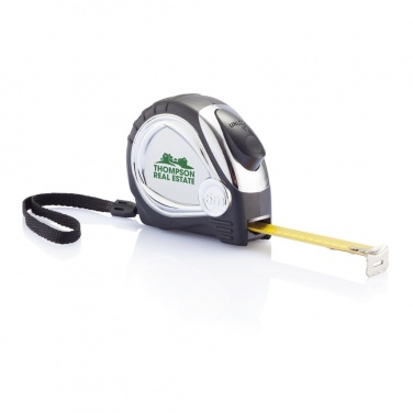 Logotrade promotional item image of: Chrome plated auto stop tape measure