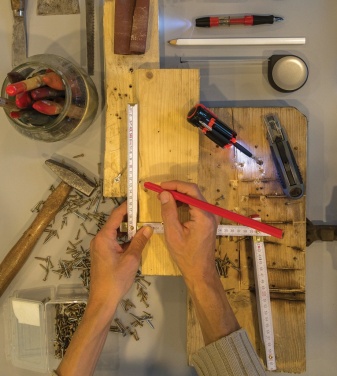 Logo trade advertising products picture of: 25cm wooden carpenter pencil