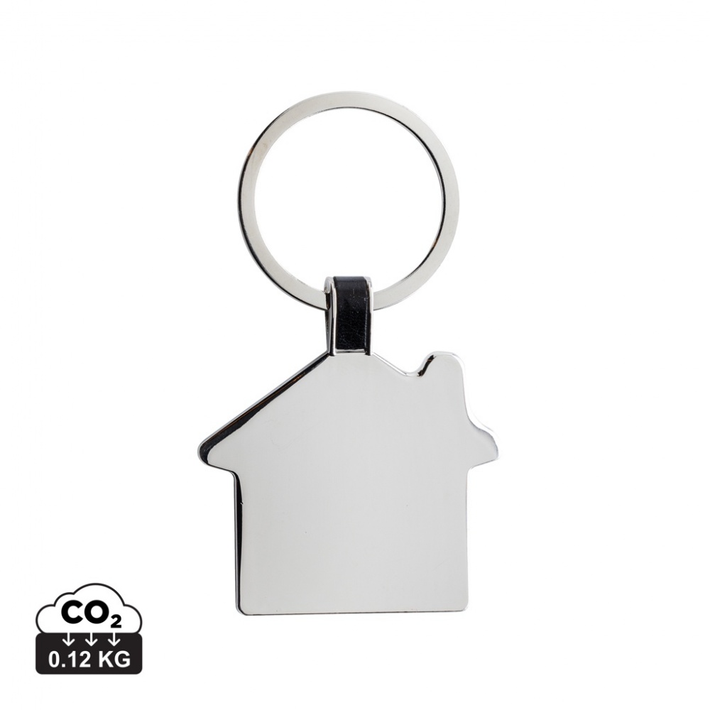 Logo trade promotional giveaways image of: RCS recycled zinc alloy house keyring