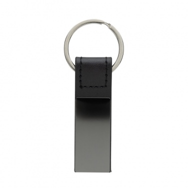 Logotrade corporate gift picture of: Luxury PU keychain RCS recycled zinc alloy