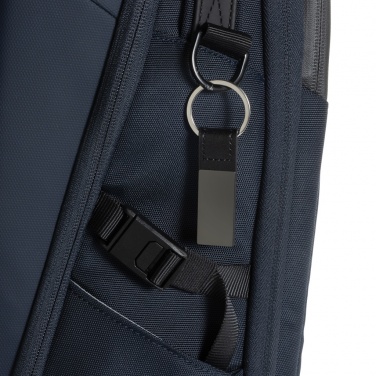 Logotrade corporate gift image of: Luxury PU keychain RCS recycled zinc alloy