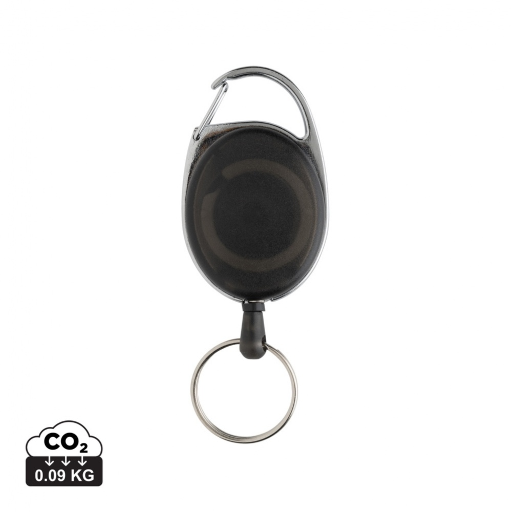 Logotrade promotional gift image of: RCS recycled ABS roller clip keychain