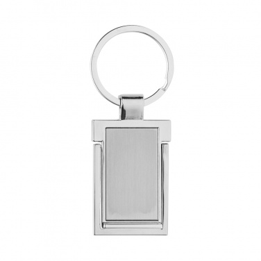 Logo trade promotional merchandise image of: RSC recycled zinc alloy phone stand keychain