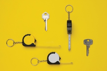 Logo trade advertising products picture of: MeasureMate RCS reycled ABS 1 meter tape keychain