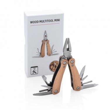Logo trade promotional merchandise photo of: Wood multitool mini