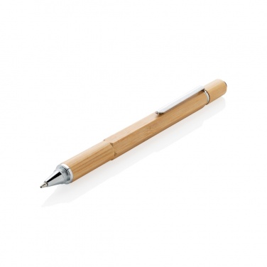 Logo trade promotional item photo of: Bamboo 5-in-1 toolpen