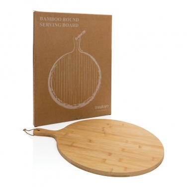 Logo trade promotional gift photo of: Ukiyo bamboo round serving board