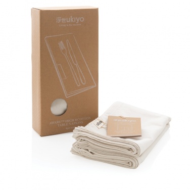 Logo trade promotional giveaway photo of: Ukiyo Aware™ 180gr rcotton table napkins 4pcs set