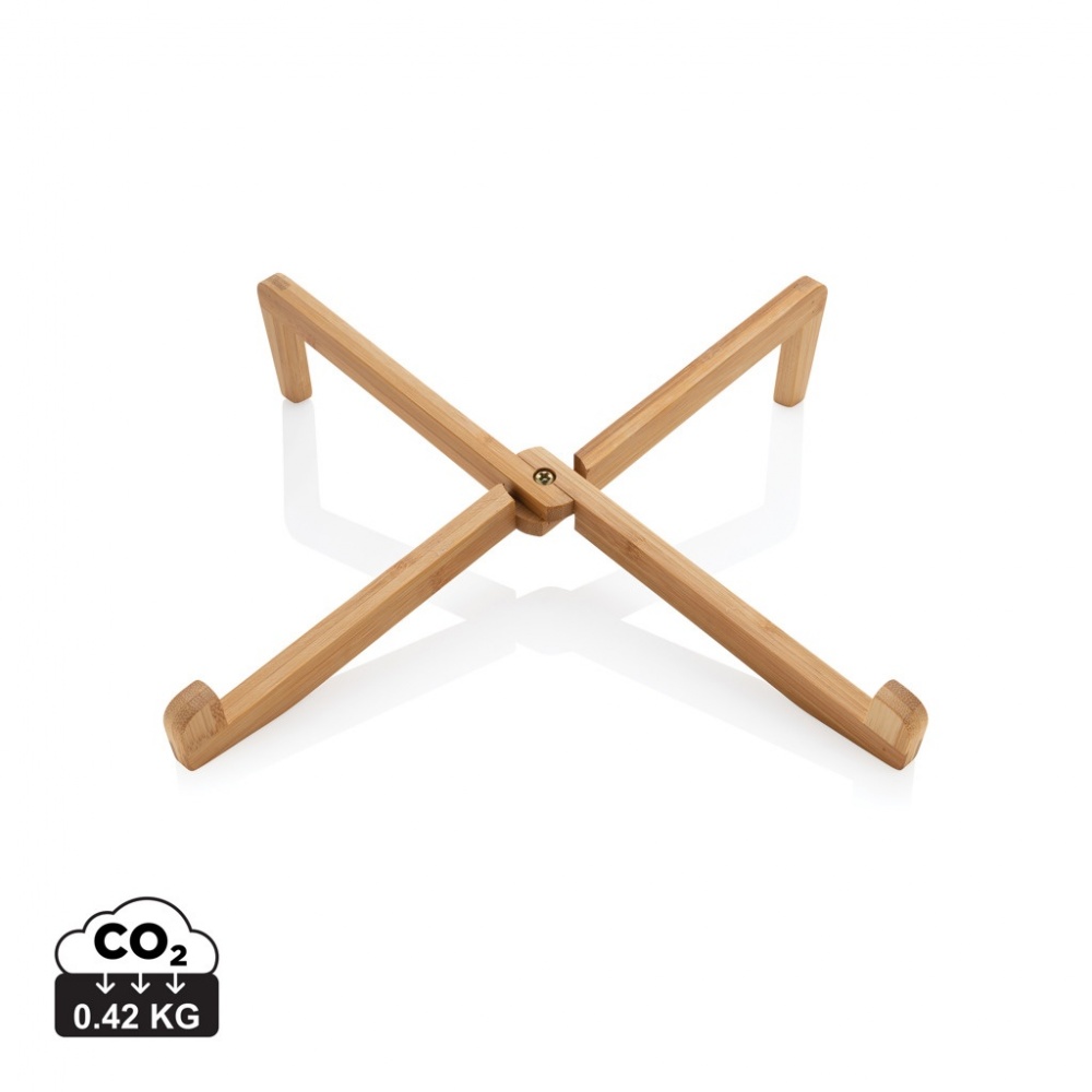 Logotrade advertising product image of: Bamboo portable laptop stand