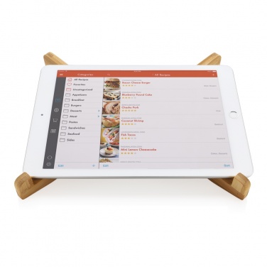 Logo trade promotional product photo of: Bamboo portable laptop stand