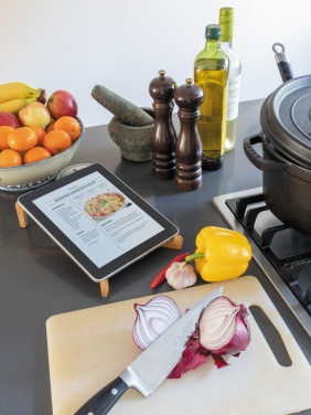 Logo trade promotional item photo of: Bamboo portable laptop stand