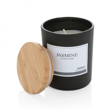 Logotrade business gift image of: Ukiyo deluxe scented candle with bamboo lid