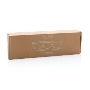 Logotrade business gifts photo of: Ukiyo 3pc serving bowl set with bamboo tray