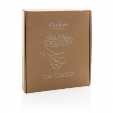 Logo trade advertising product photo of: Ukiyo salad bowl with bamboo salad server