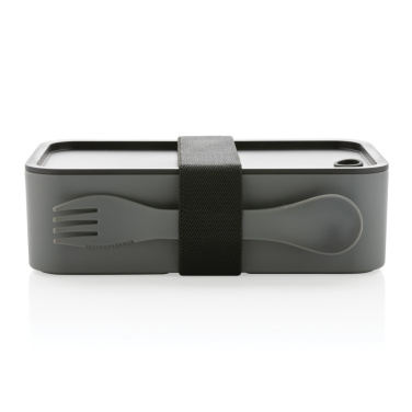 Logo trade corporate gifts picture of: GRS recycled PP lunch box with spork