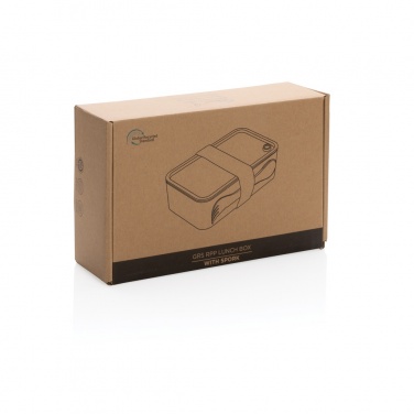 Logotrade promotional giveaways photo of: GRS recycled PP lunch box with spork