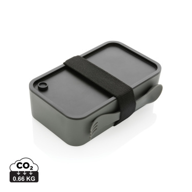 Logotrade promotional item picture of: GRS recycled PP lunch box with spork