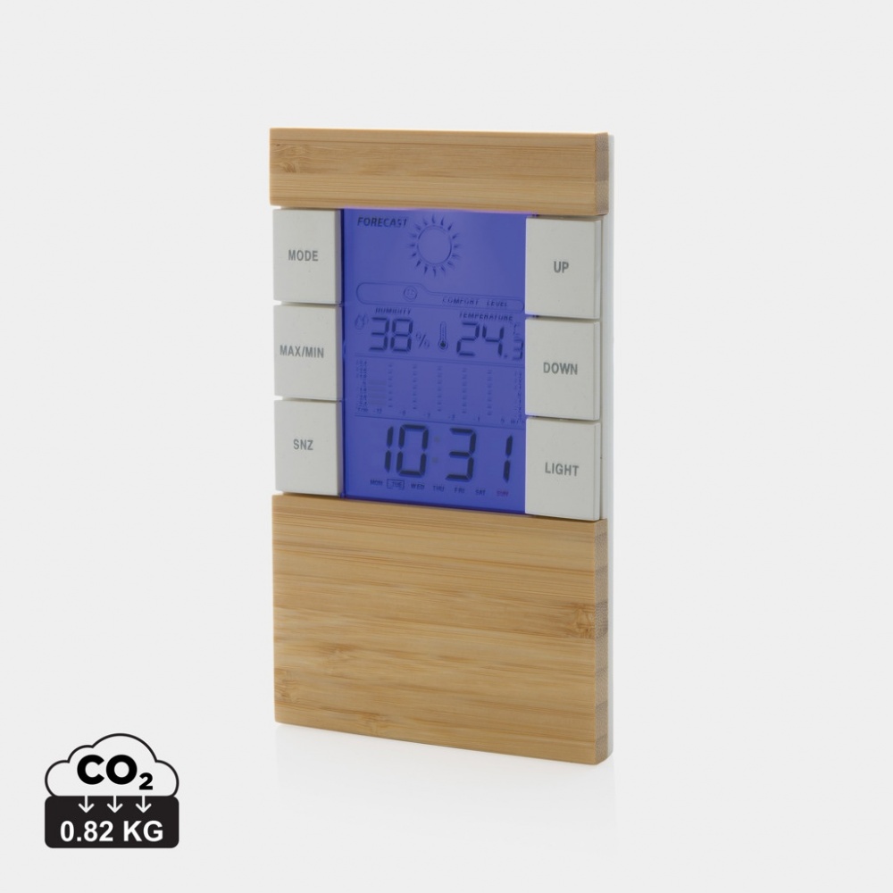 Logo trade promotional giveaway photo of: Utah RCS rplastic and bamboo weather station